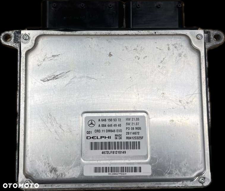 MERCEDES C-KLASA W204 07- STEROWNIK SILNIKA ECU A6461505372 - 1