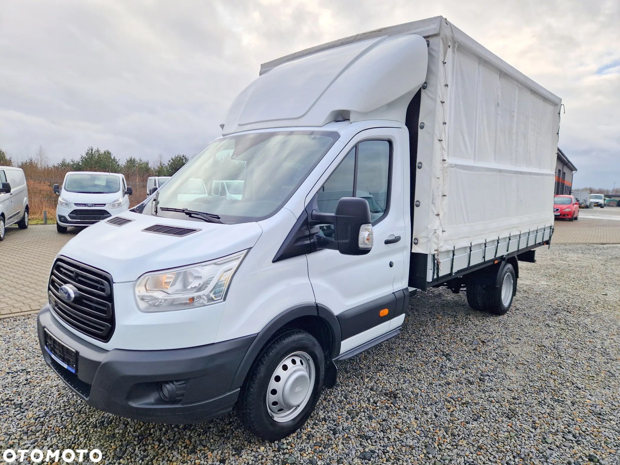 Ford TRANSIT 2,0 TDCI 170 KONNA SKRZYNIA 4,2M PLANDEKA FIRANKA BLIŻNIAKI DO 3,5T KLIMA LEDY GWARANCJA - 1