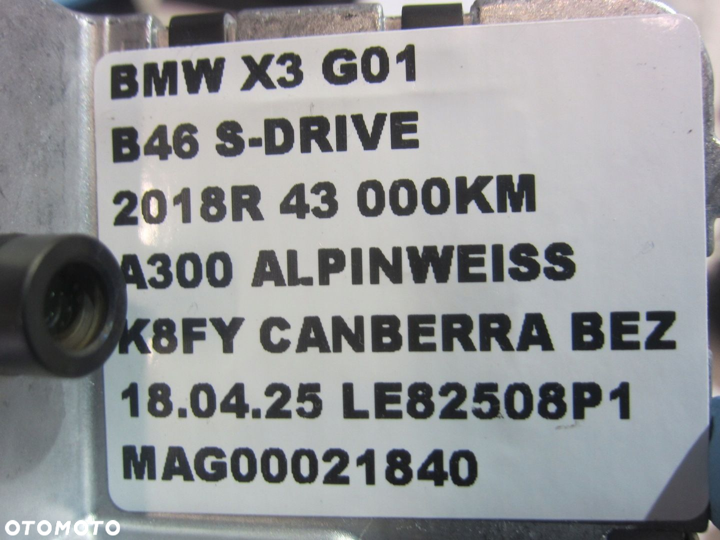 BMW X3 G01 G30 G02 MODUŁ STEROWNIK KAMERY KAFAS 9108202 9496624 6659496624 - 9