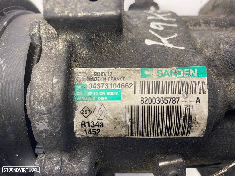 Compressor de ar condicionado RENAULT CLIO III 1.5 dCi REF. 8200365787A MOTOR K9... - 4
