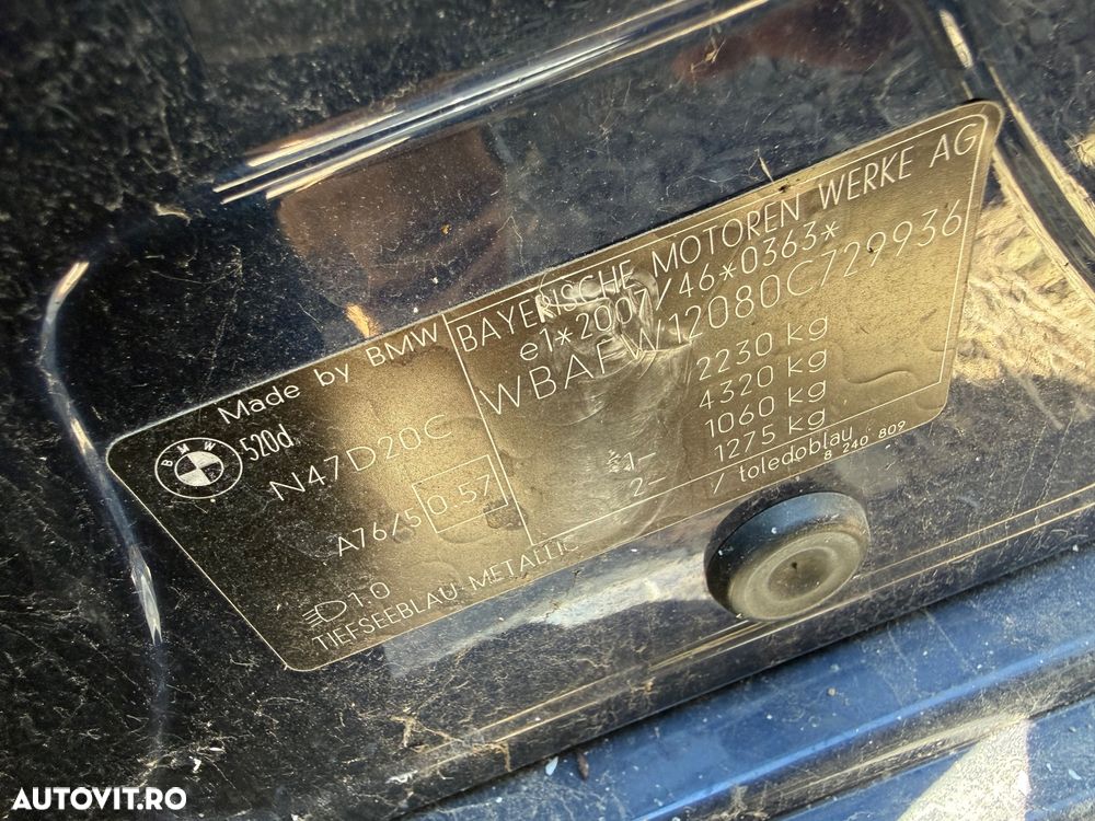 Usa fara / spate / stanga / dreapta / capac portbagaj bmw f10 f11 vopsea albastru  A76 TEESEEBLAU METALLIO - 4