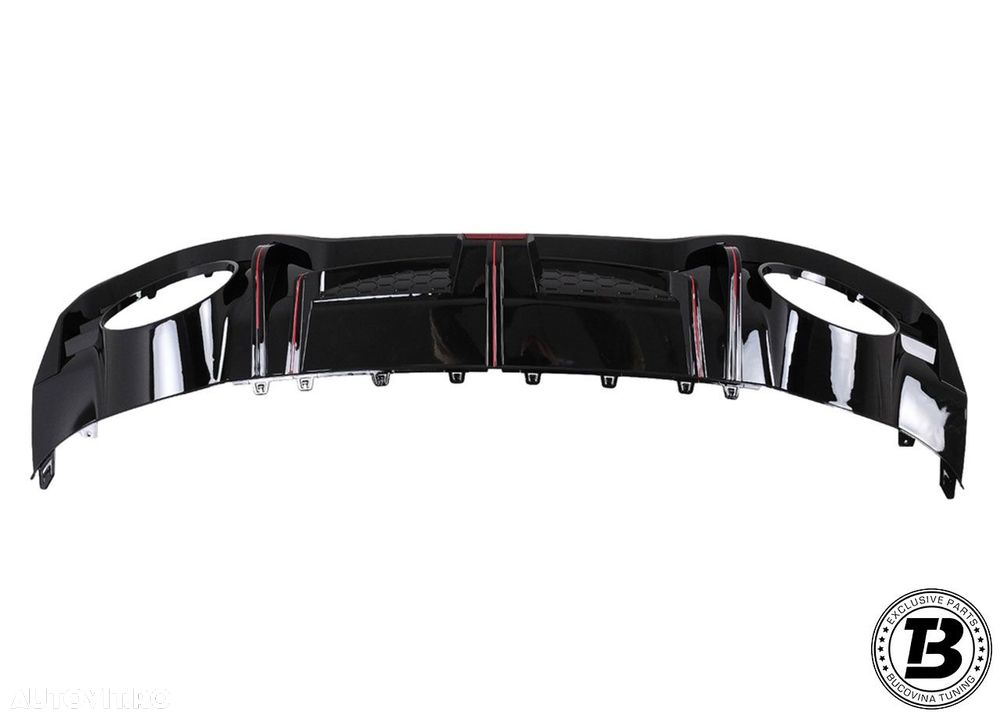 Difuzor Bara Spate cu Ornamente compatibil cu Audi A3 8Y RS3 Design - 8