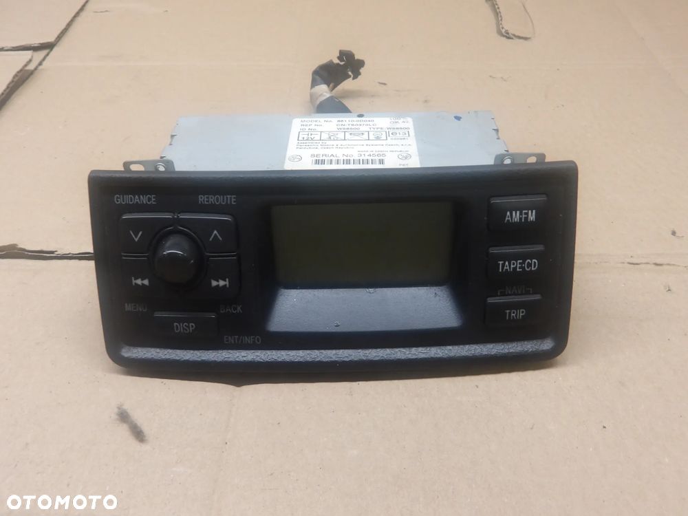 TOYOTA YARIS I 03-05 HB 5D RADIO WYŚWIETLACZ 861100D040 - 1