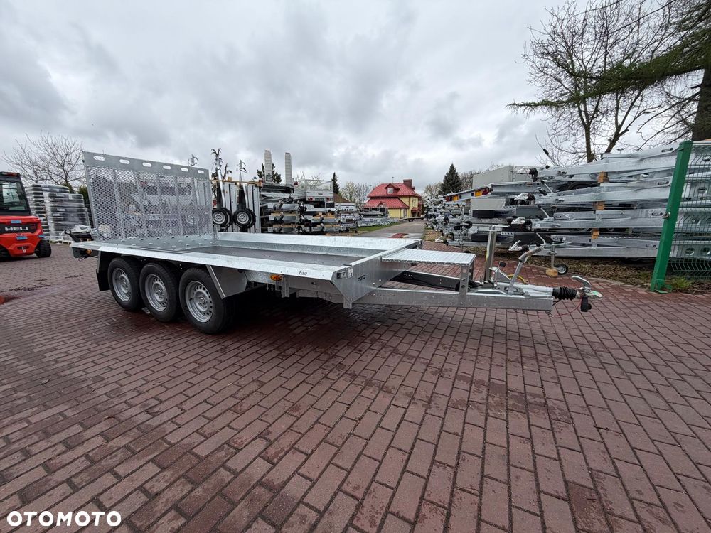 Martz Przyczepa  Bau 400x180 3500kg 3 osie koła 185R14C pod koparke koparka walec - 1
