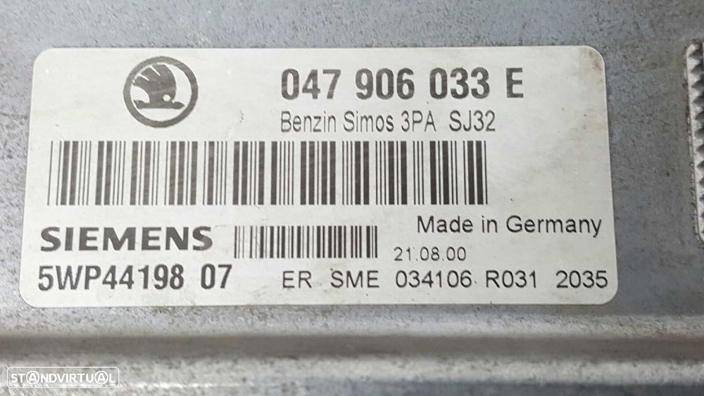 CENTRALINA DO MOTOR UCE SKODA FABIA (6Y2/6Y3) 1.4 - 3