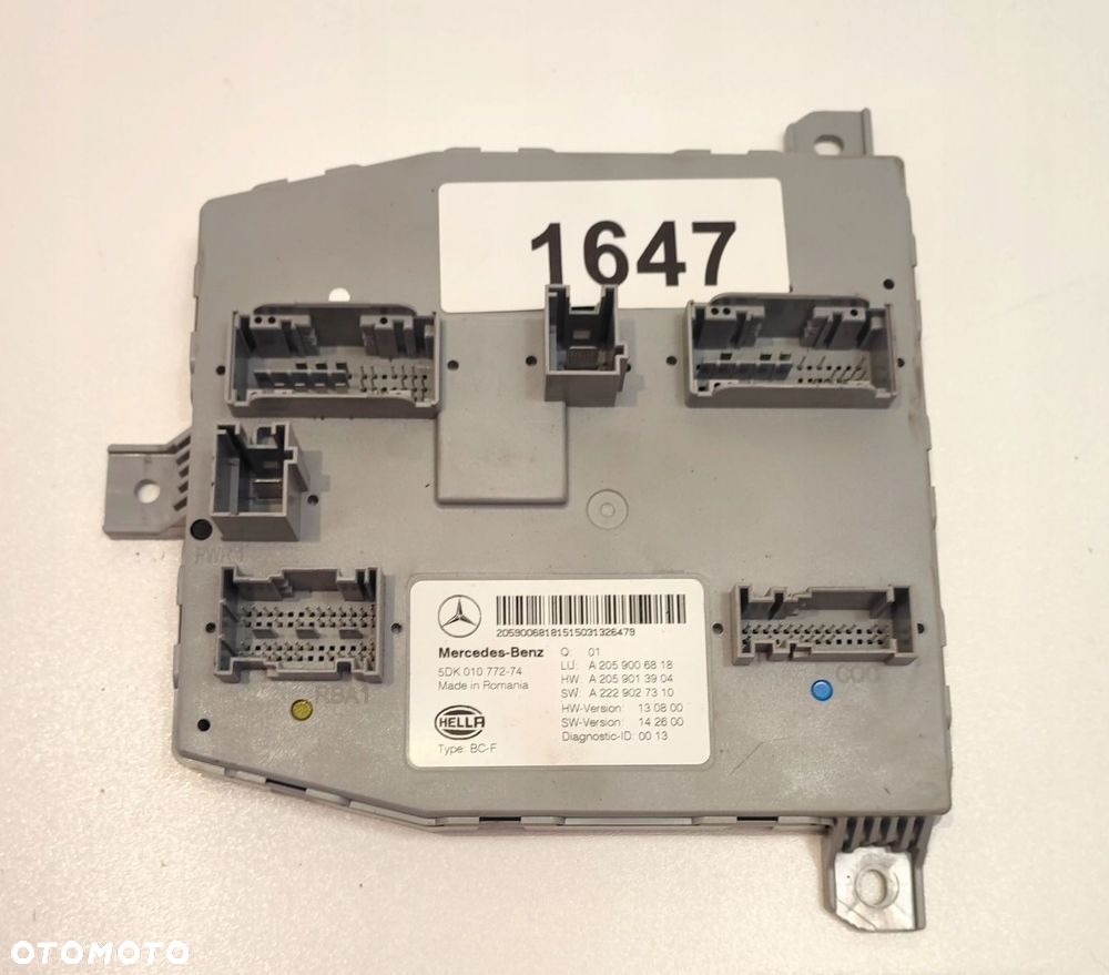 MERCEDES C W205 MODUŁ STEROWNIK SAM A2059006818 - 1