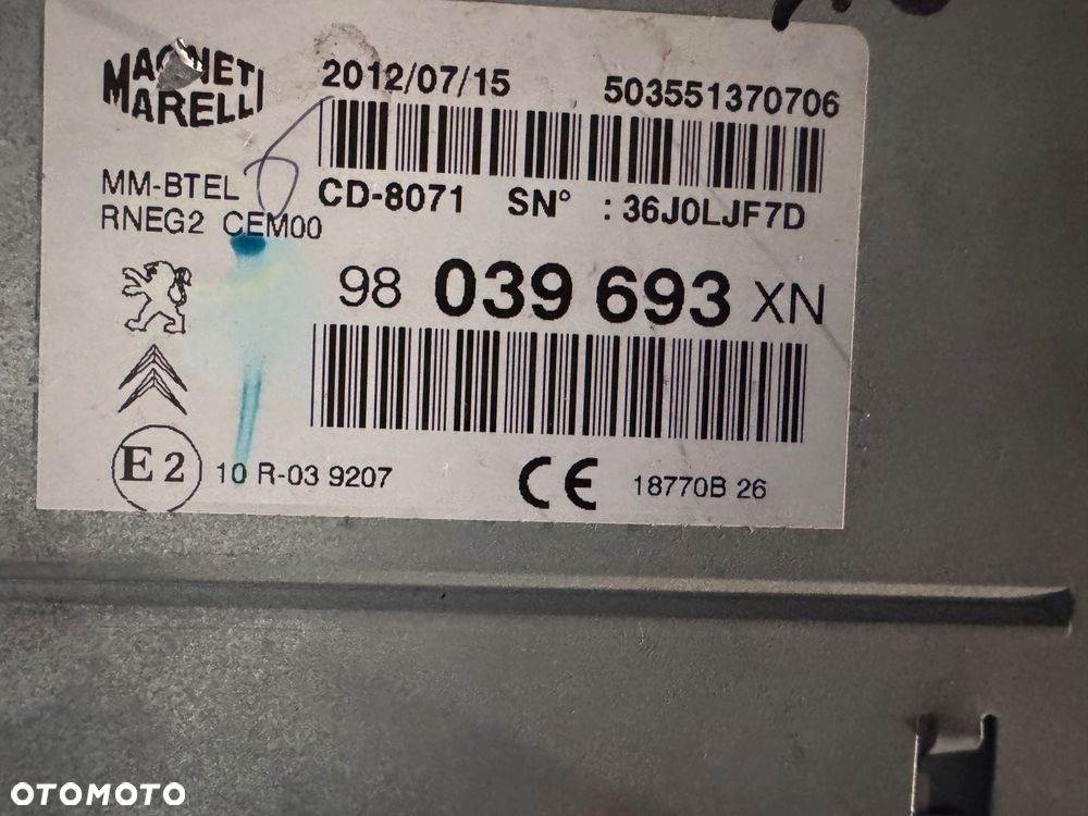 RADIO NAWIGACJA 98067084XT 98039693XN 96785064ZD - 4