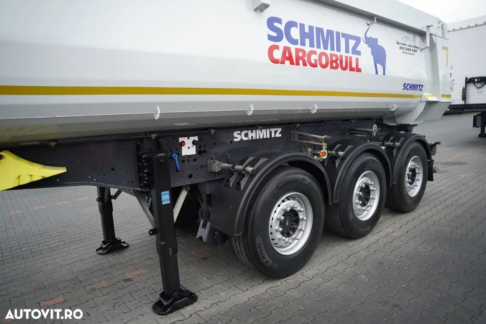 Schmitz Cargobull / SEMIREMORCĂ BASCULANTĂ - 25 m³ / OȚEL / AXĂ RIDICABILĂ / GREUTATE: 6.400 KG / - 11