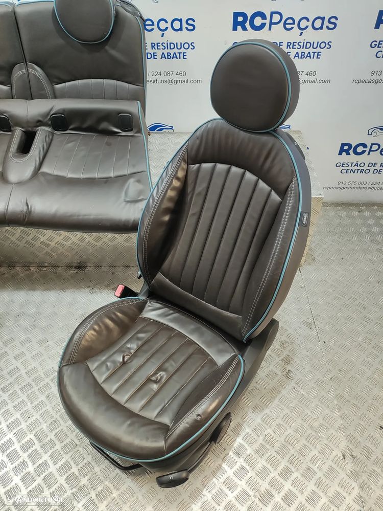 Conjunto de bancos em pele castanhos Mini Cooper S R57 Cabrio LCI - 10