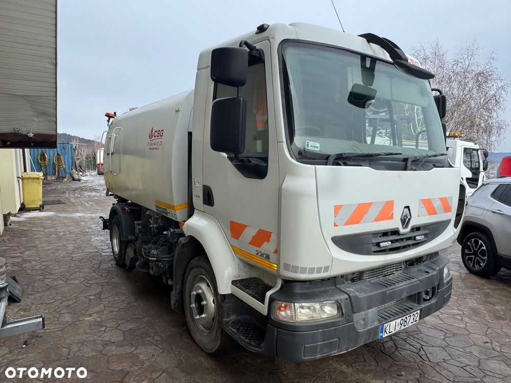 Renault Midlum 220 zamiatarka odkurzacz Bucher Polewaczka czyszczenie dróg zamiatanie szczotki boczne LR - 1
