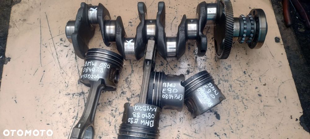 BMW E60 e90 N47D20A 2,0d F10 F11 F30 X1 N47D20C tłok korbowód wał korbowy 0840ZU 0840BB - 2