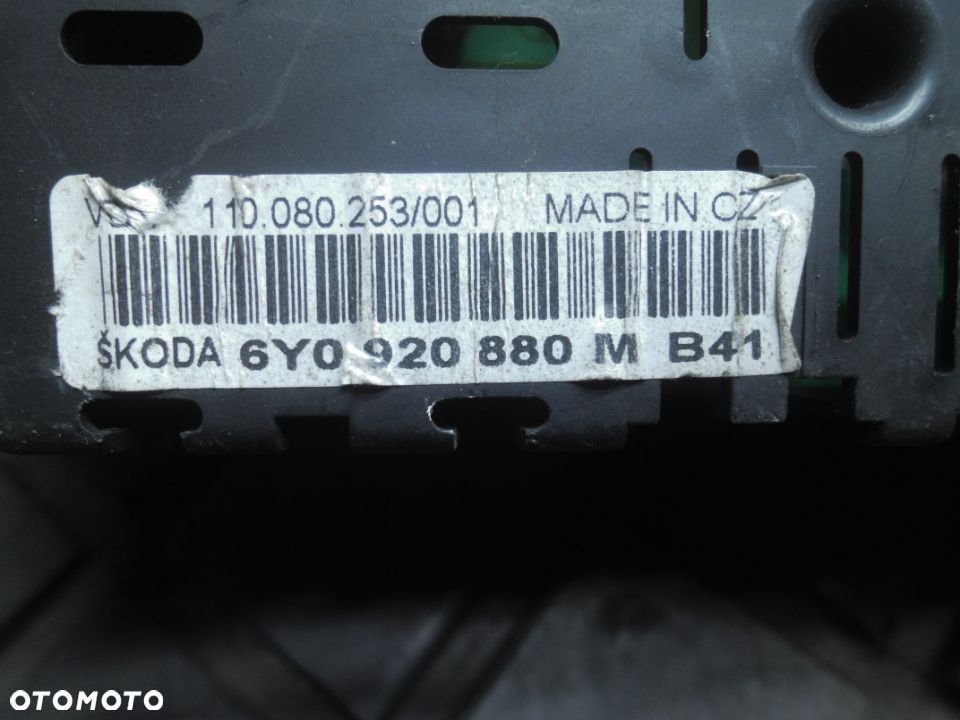 SKODA FABIA I 1.2 LICZNIK ZEGARY PRĘDKOŚCIOMIERZ 6Y0920880M - 3