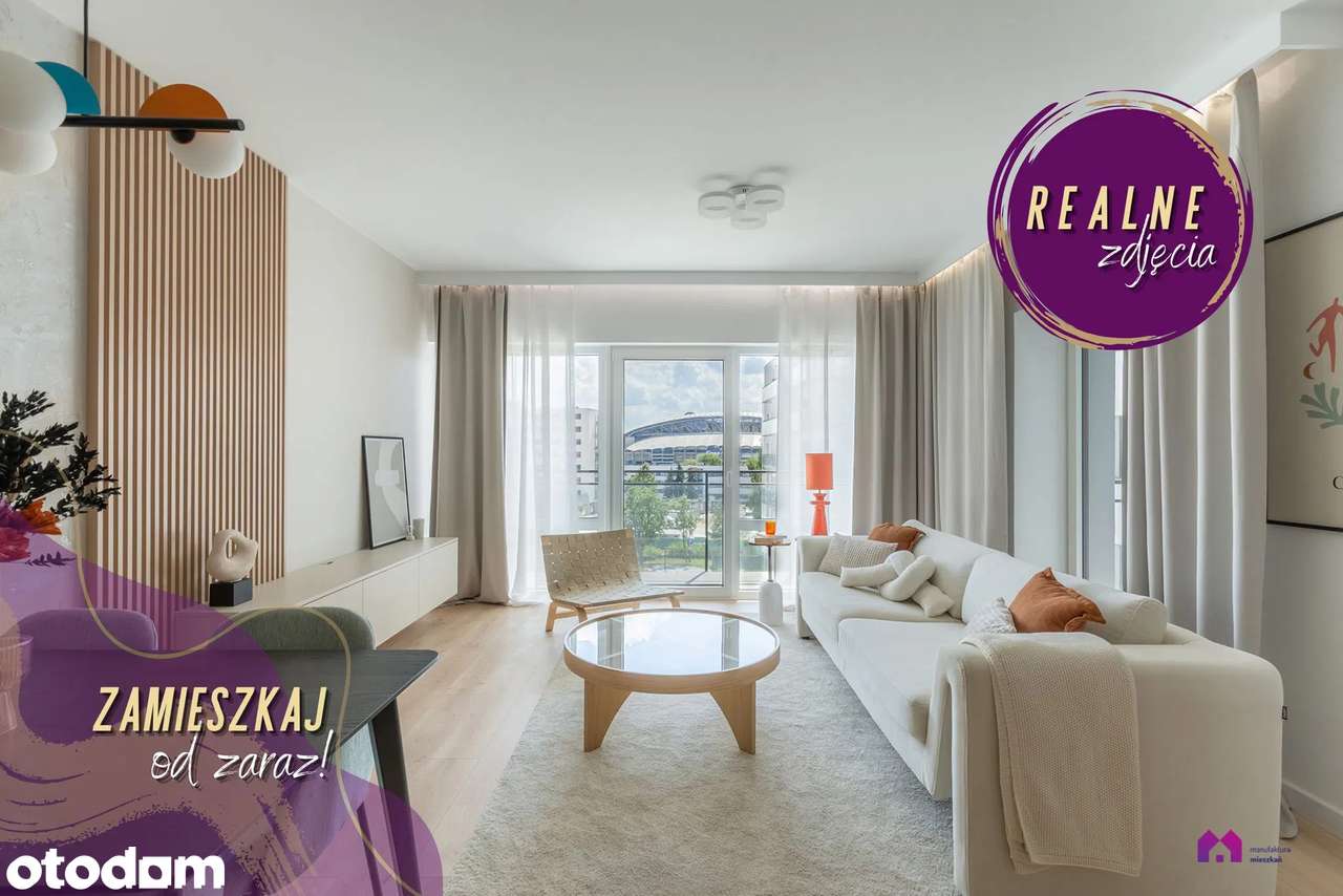 APARTAMENT z balkonem i loggią z WIDOKIEM na panoramę GRUNWALDU