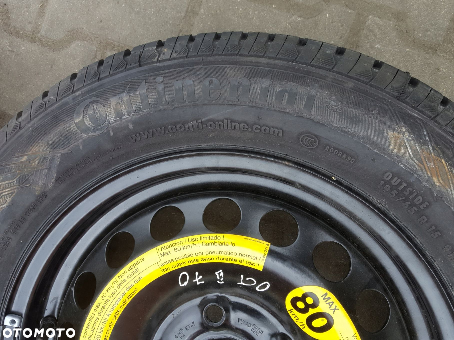 SKODA SUPERB 2 II 08-15r OCTAVIA 2 II 04-12r KOŁO ZAPASOWE 15 LEWAREK - 5