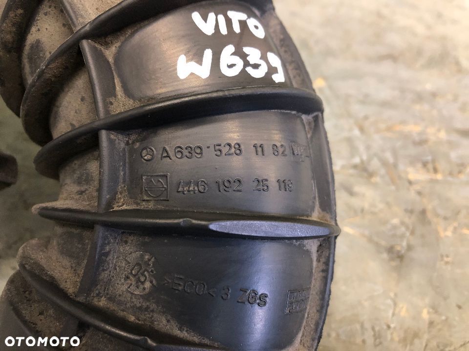 MERCEDES-BENZ VITO W639 2003-2014 RURA WĄŻ PRZEWÓD POWIETRZA A6395281182 - 2