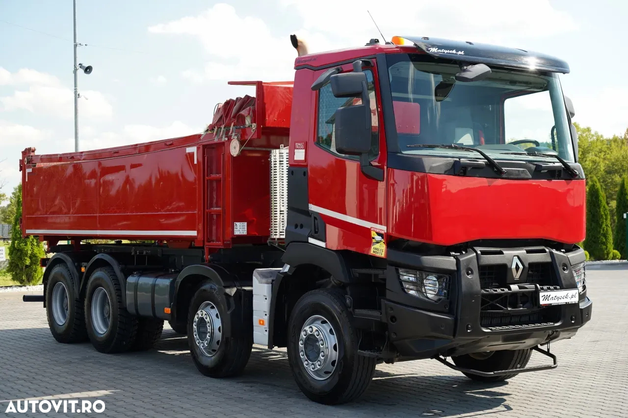 Renault C 430 / 8x4 / BASCULATOR DUBLU - 6M / HAYON HIDRODOXY / TRAPĂ / ANVELOPE 100% / IMPORTAT - 10