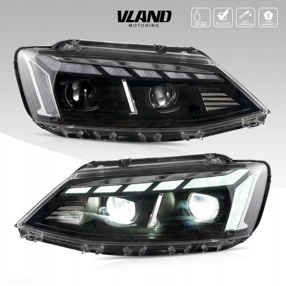 Reflektory Lampy kpl Vland Full Bi Led Tuning VW Jetta VI 5c 6 2010-2018 - 5