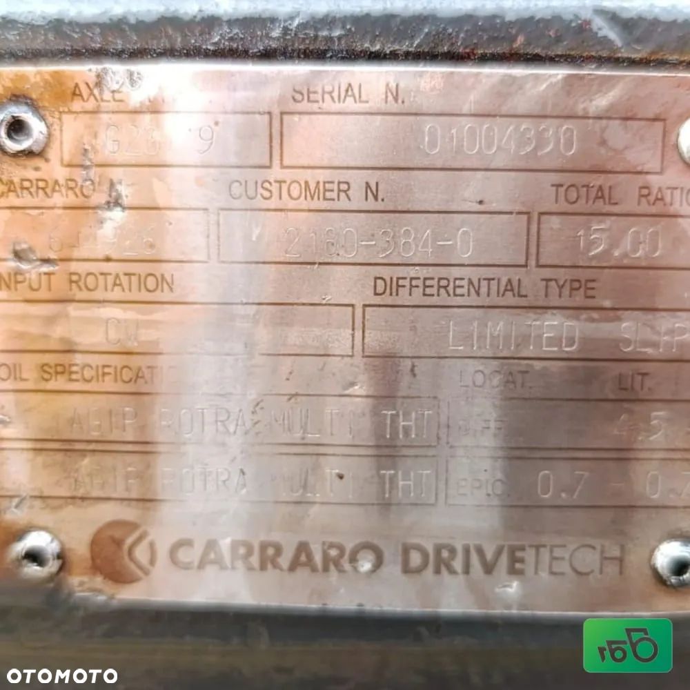 Oś przednia 359934 Carraro 0011065202 Claas Axos 340 - 8