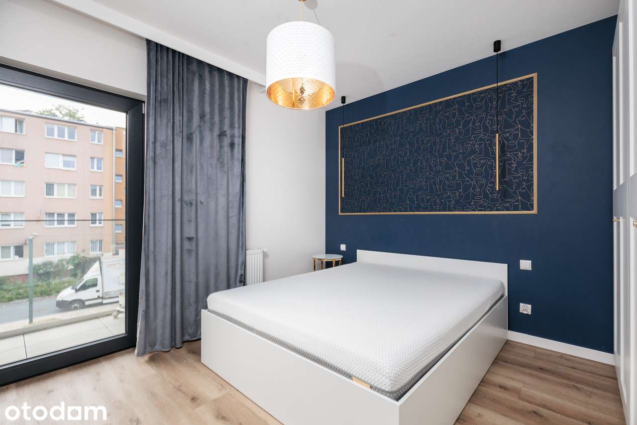 Nowoczesne mieszkanie z dwoma pokojami i balkonem - ul. Wybickiego