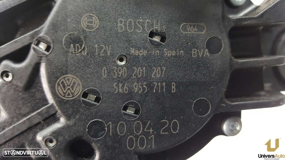 MOTOR LIMPA-VIDROS TRASEIRO VOLKSWAGEN POLO (6R1) ADVANCE - 3