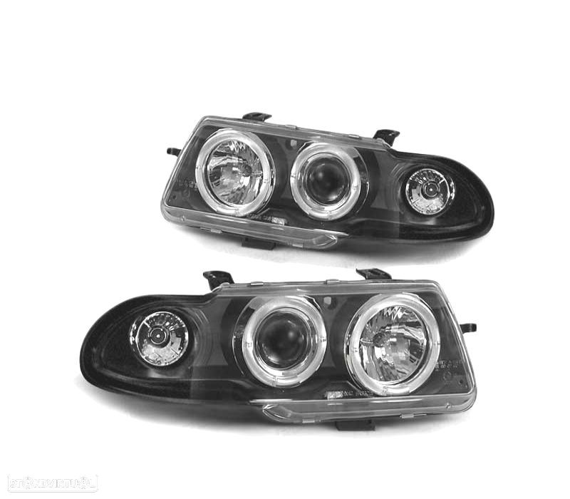 FARÓIS ANGEL EYES OPEL ASTRA F 91-94 PRETO - 1