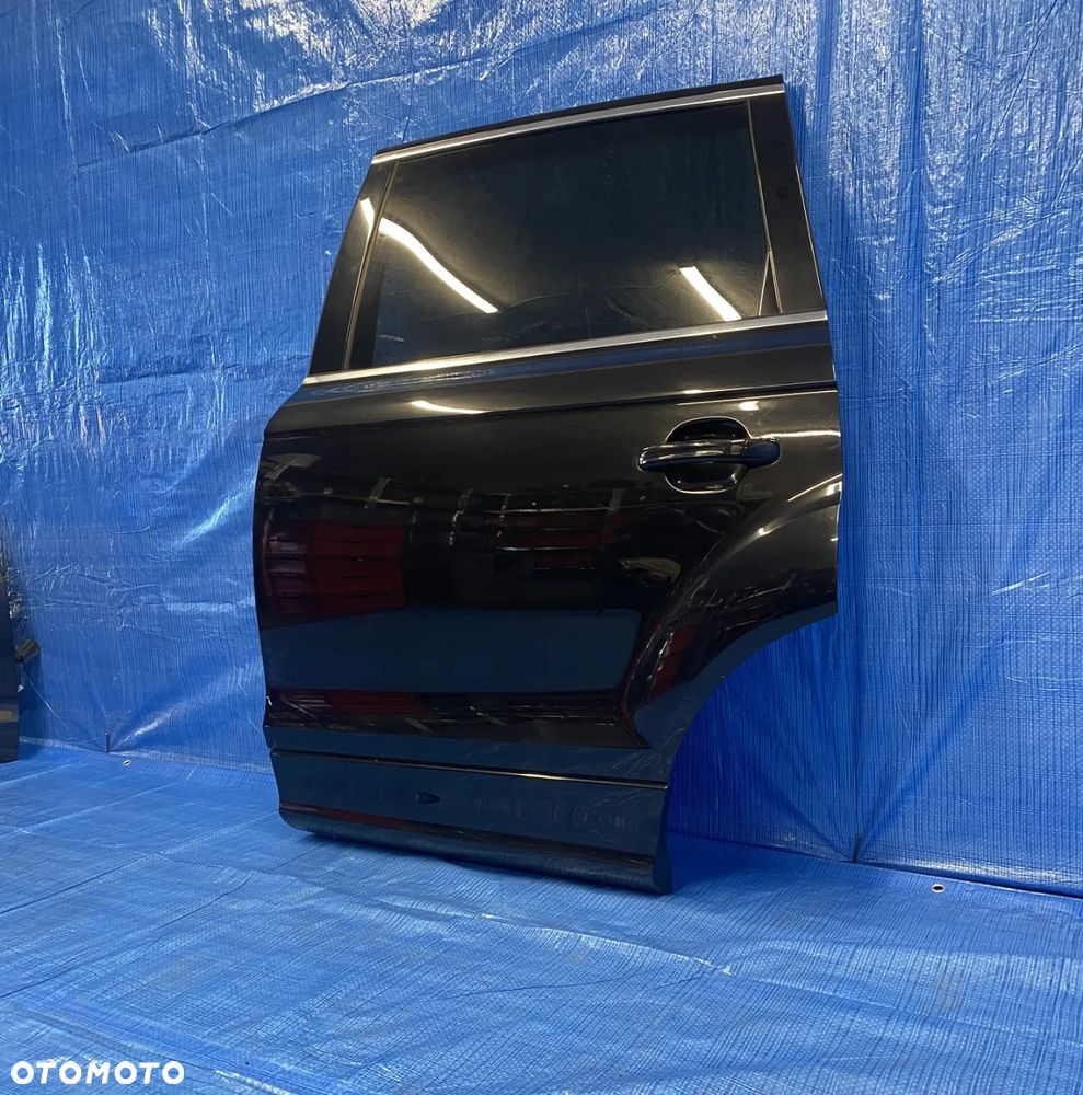 AUDI Q7 4L DRZWI LEWE LEWY TYŁ TYLNE LZ9Y CZARNE KOMPLETNE - 5