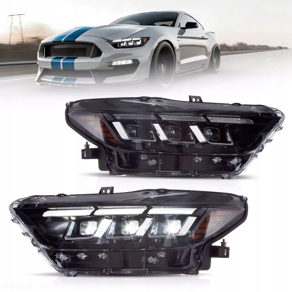 Reflektor Lampa kpl Vland Full Led Neon Tuning Ford Mustang VI 6 2015-2018 - 1