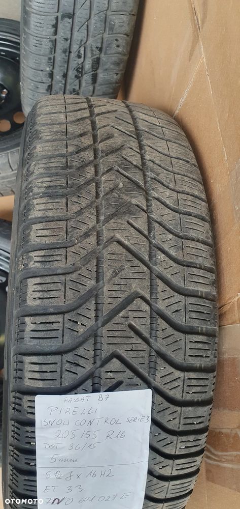 Felgi stalowe z oponami 6,5J ET33 5x112 205/55 R16 Volkswagen Passat B7 7N0601027E - 9