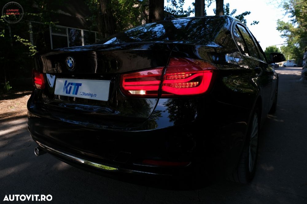 Stopuri LED BMW Seria 3 F30 (2011-2019) Rosu Clar LCI Design cu Semnal Dinamic Sec- livrare gratuita - 22