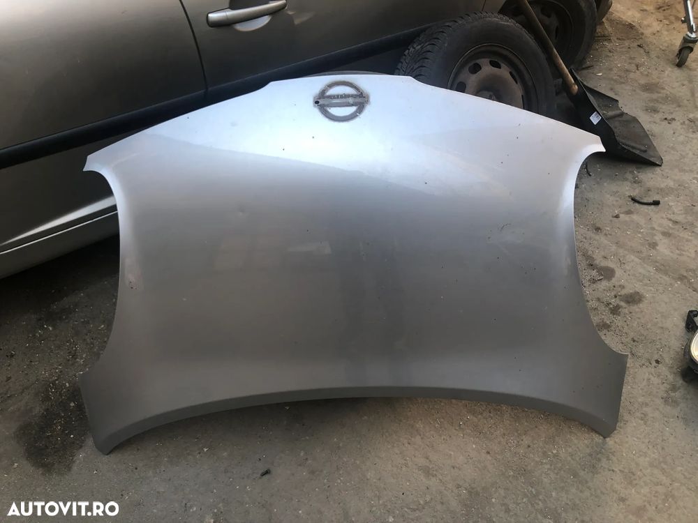 Capota fata motor Nissan Micra 2005 gri argintiu - 2
