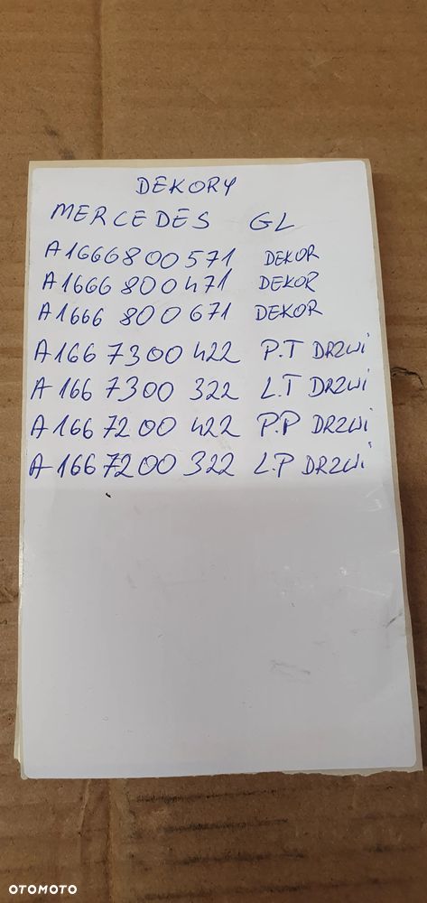 Listwa osłona dekor dekory komplet Mercedes GL X166 W166 - 23