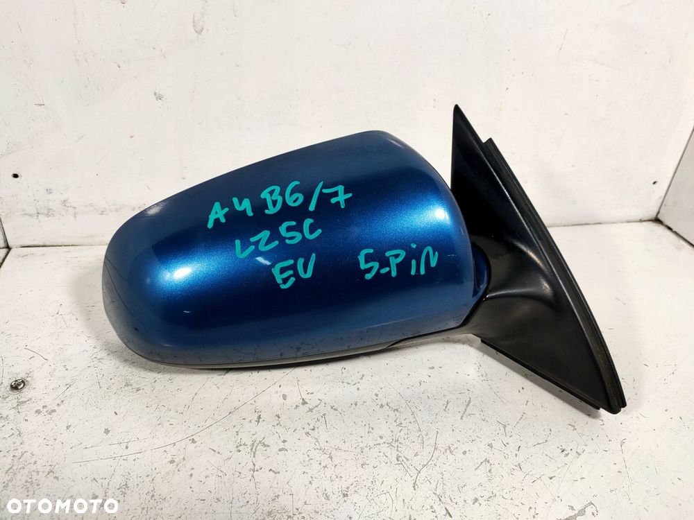 lusterko zewnętrzne prawe 5 pin audi a4 b7 b6 lz5c - 2