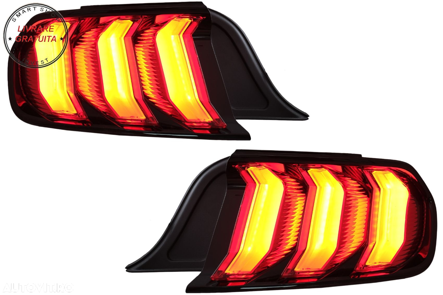 Stopuri Full LED compatibile cu Ford Mustang VI S550 (2015-2019) Semnal Dinamic Se- livrare gratuita - 8