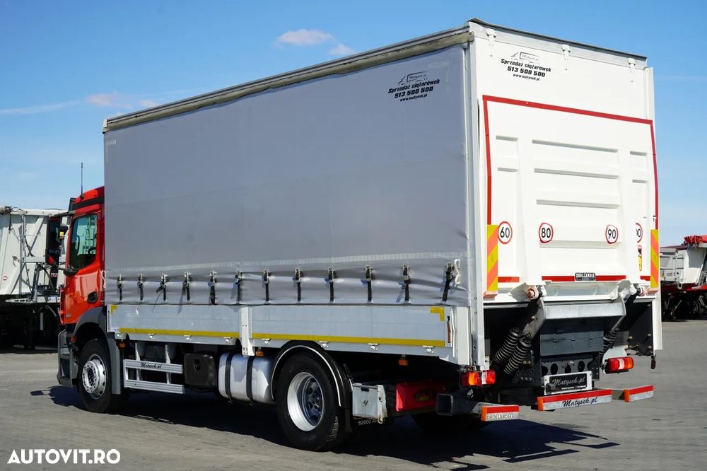 Mercedes-Benz ANTOS 1830 / CORTINĂ - 6,5 M / 4x2 / SOLO / DHOLLANDIA LIFT 2000 KG / EURO 6 - 4