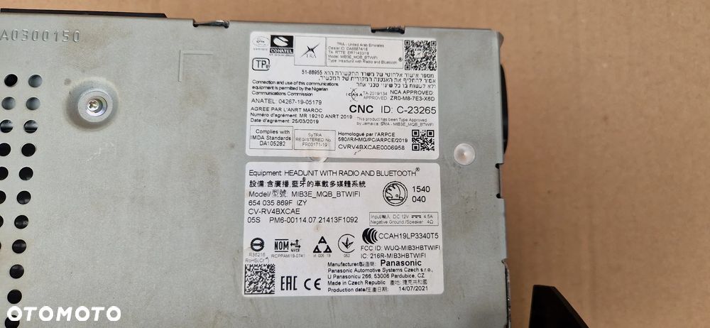 SKODA KAMIQ SCALA WYŚWIETLACZ MONITOR RADIO 654035869F - 4