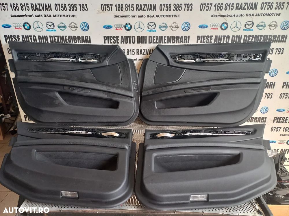 Tapiterie Fete Fata Usa Bmw Seria 7 F01 F02 F03 Long Piele Neagra Lumini Ambientale Volan Stanga De - 2