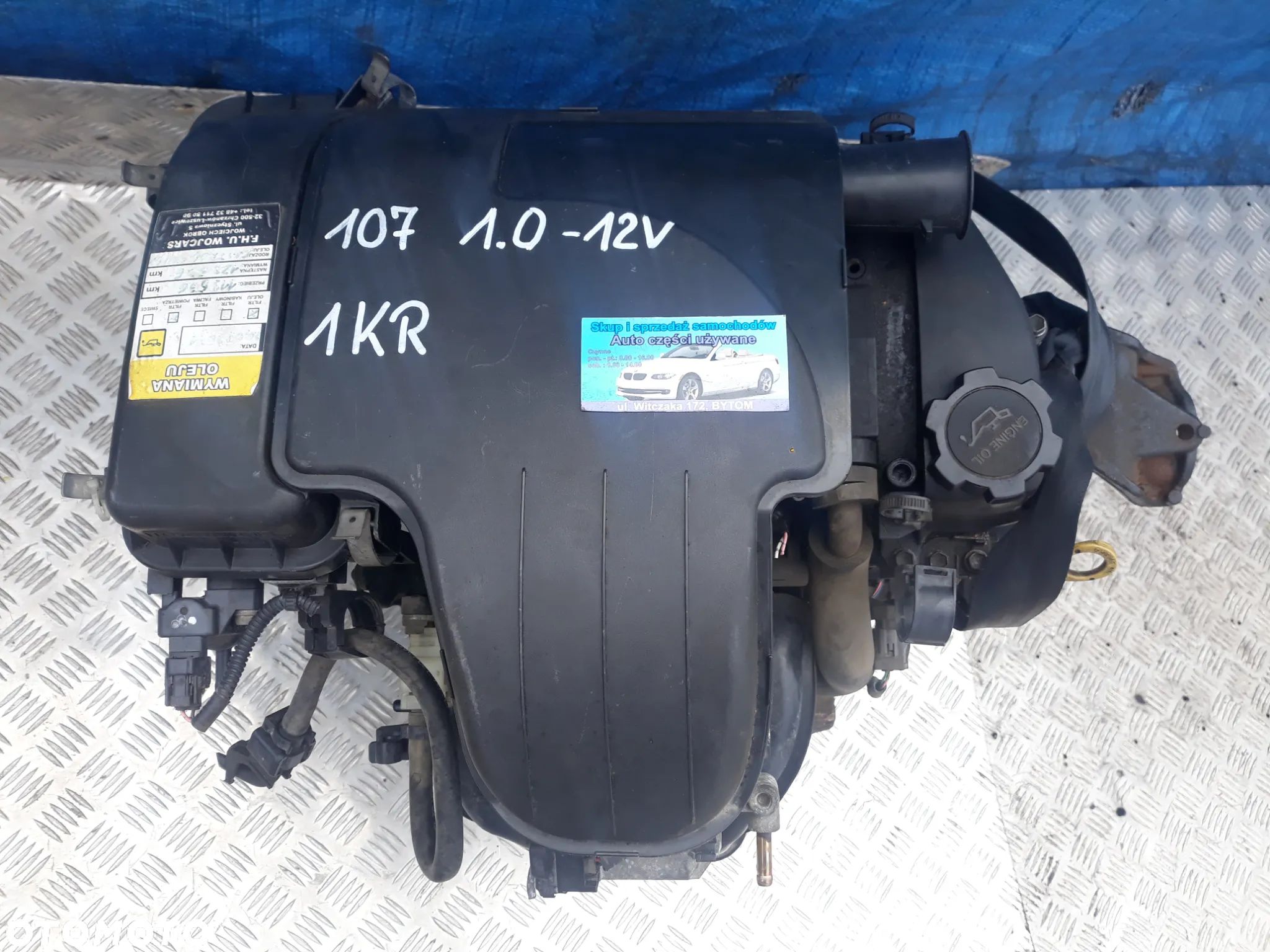 SILNIK PEUGEOT 107  1,0 12V 2006r  1KR  - 30 DNI GWARANCJI ROZRUCHOWEJ ! - 1