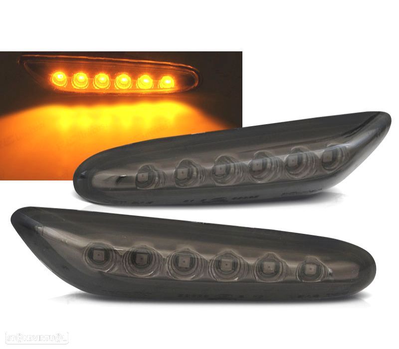 CONJUNTO DE INDICADORES LATERAIS LED PARA BMW E46 LIMOUSINE TOURING FUMADOS - 1
