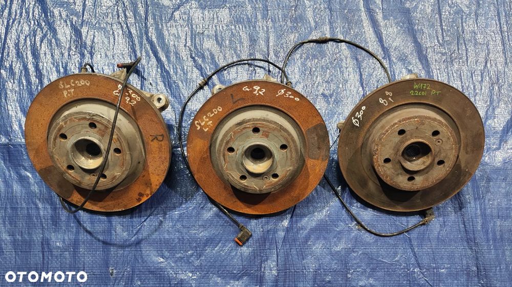 ZAWIESZENIE LEWY PRAWY TYŁ ZWROTNICA PIASTA CZUJNIK ABS AMORTYZATORY SPRĘŻYNY TARCZA HAMULCOWA 300MM PÓŁOŚ MERCEDES SLK SLC R172 W172 2.2 CDI 2.0 CGI - 12