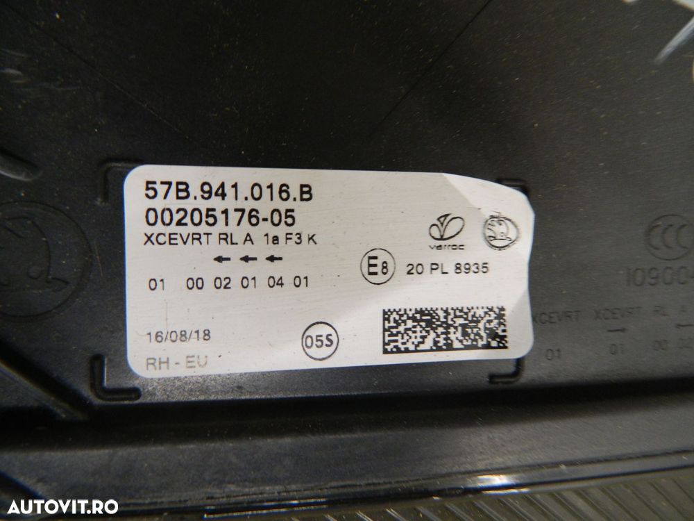 Far dreapta Skoda Karoq Full LED, 2017, 2018, 2019, 2020, cod origine 57B941016B. - 5