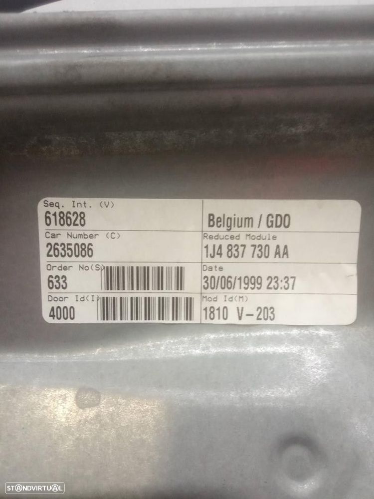 ELEVADOR DE VIDRO FRONTAL DIREITO VOLKSWAGEN GOLF IV 1999 -101426202 - 3