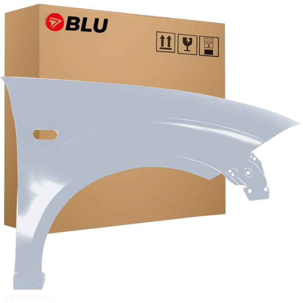 BLU Błotnik SEAT TOLEDO III 3 LS5T prawy niebieski 2004-2009 przód ocynk Azul Polar - 1