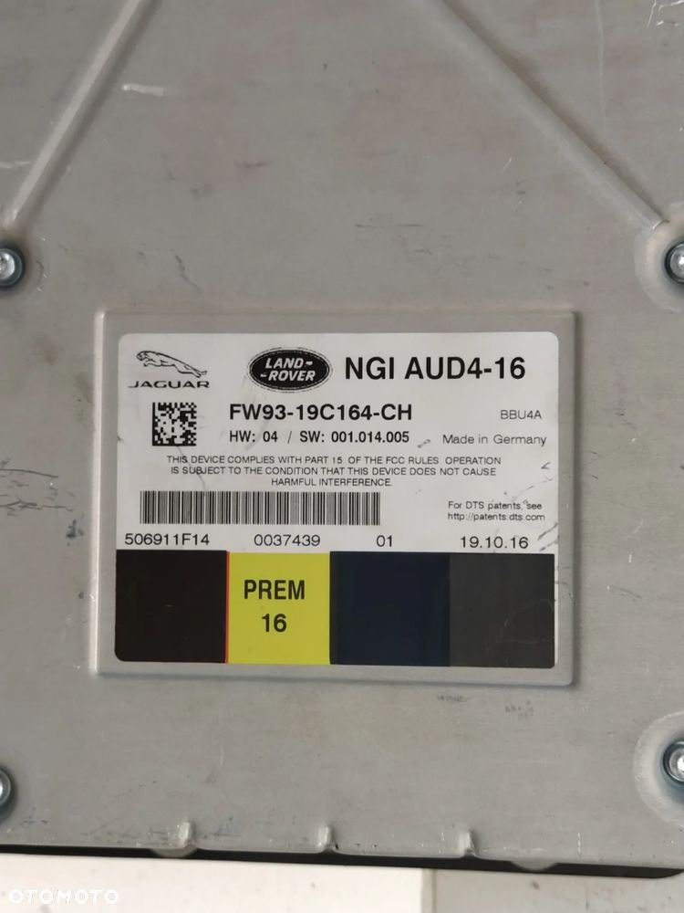 JAGUAR F-PACE X761 XJ X351 XE X760 XF X250 RANGE ROVER EVOQUE MODUŁ WZMACNIACZ AUDIO ORYGINAŁ - 13