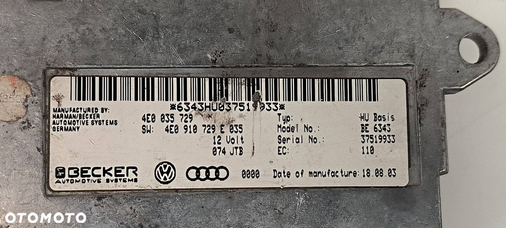 MODUŁ AUDI A8 D3 4E0035729 - 2