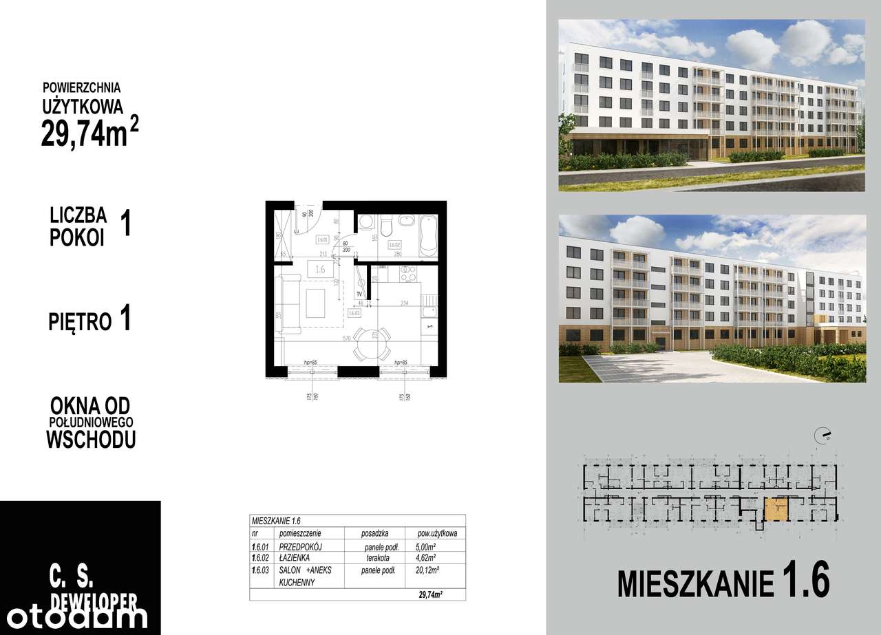 Głogów, mieszkanie, 1 pokój, winda, 29,74 m2, sprzedam, 220076 zł.
