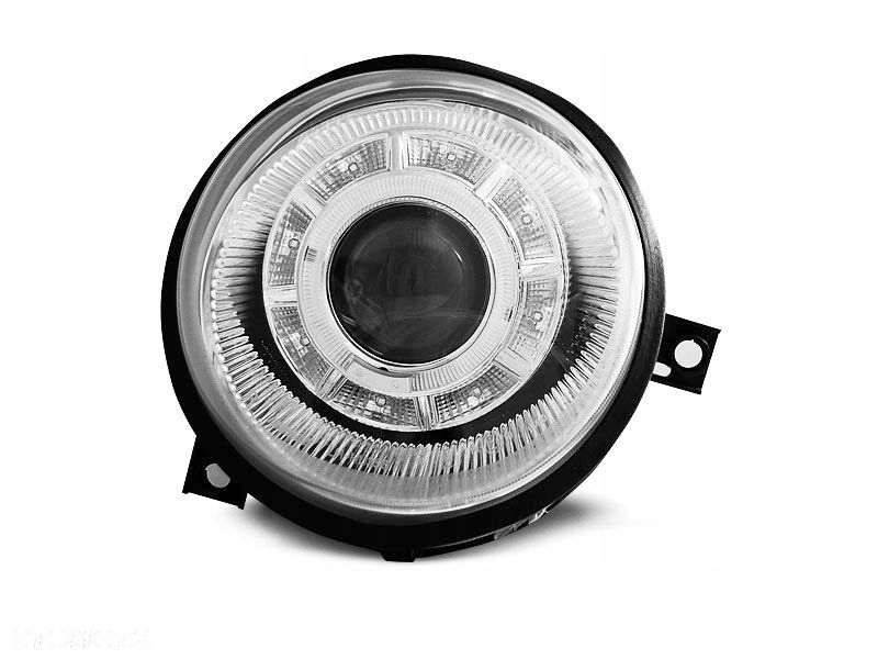 lampy reflektory vw lupo 98-05 black led ringi - 1