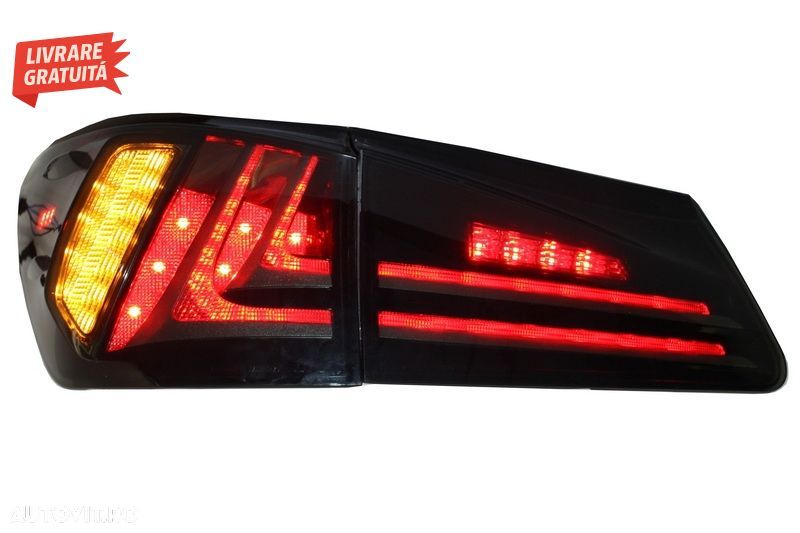 Stopuri Full LED LEXUS IS XE20 (2006-2012) Light Bar Facelift New XE30 Design Fumu- livrare gratuita - 7