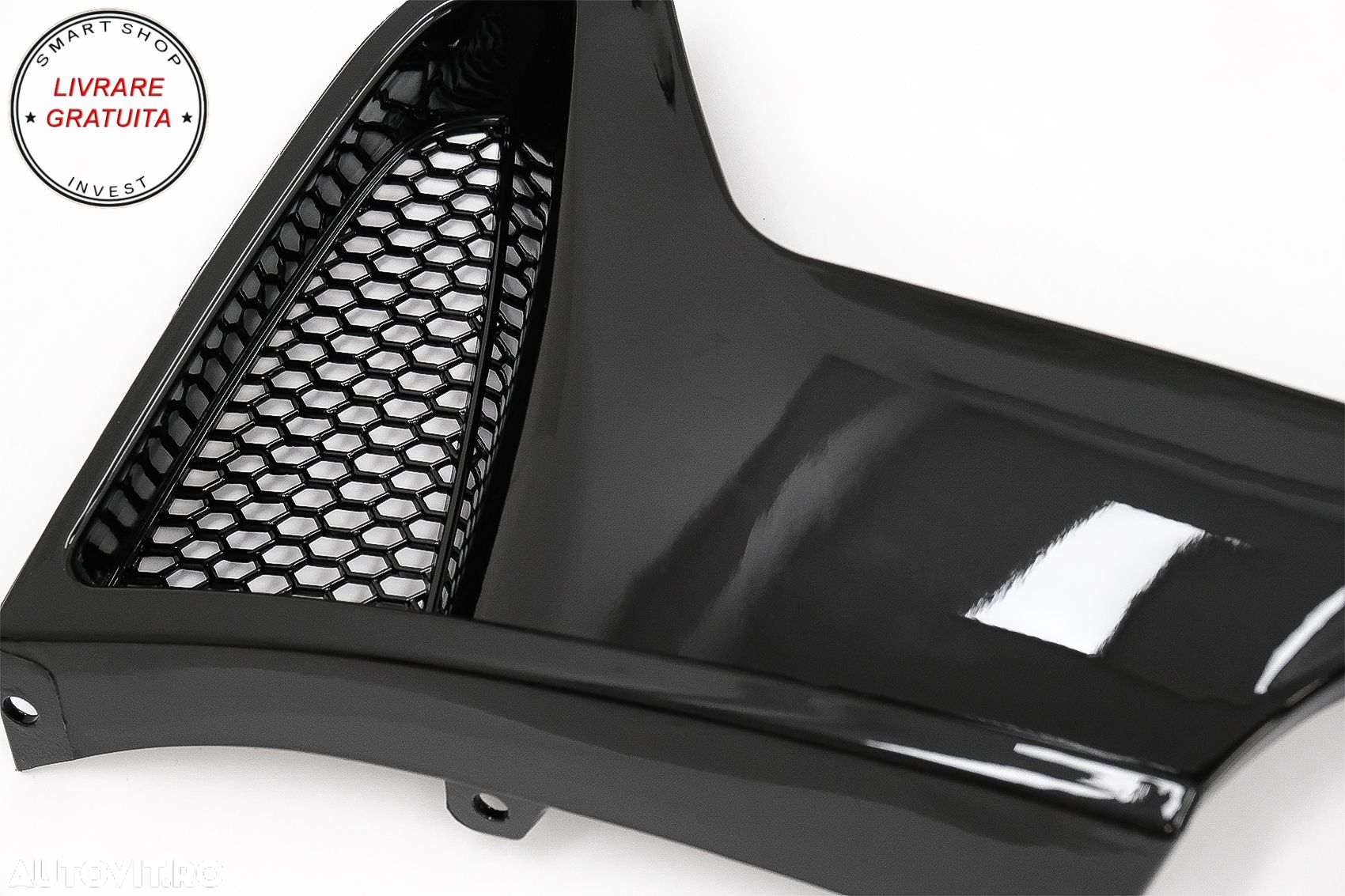 Difuzor Bara Spate Cu Evacuare Dubla BMW Seria 4 F32 F33 F36 (2013-2019) Negru Luc- livrare gratuita - 6