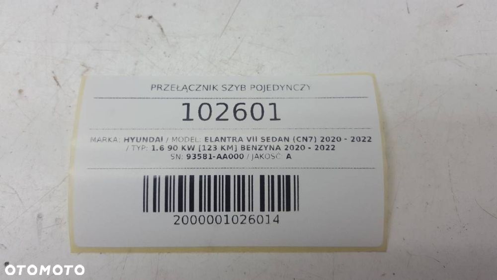 PRZEŁĄCZNIK SZYB PRAWY 93581-AA000 ELANTRA VII '21 - 4