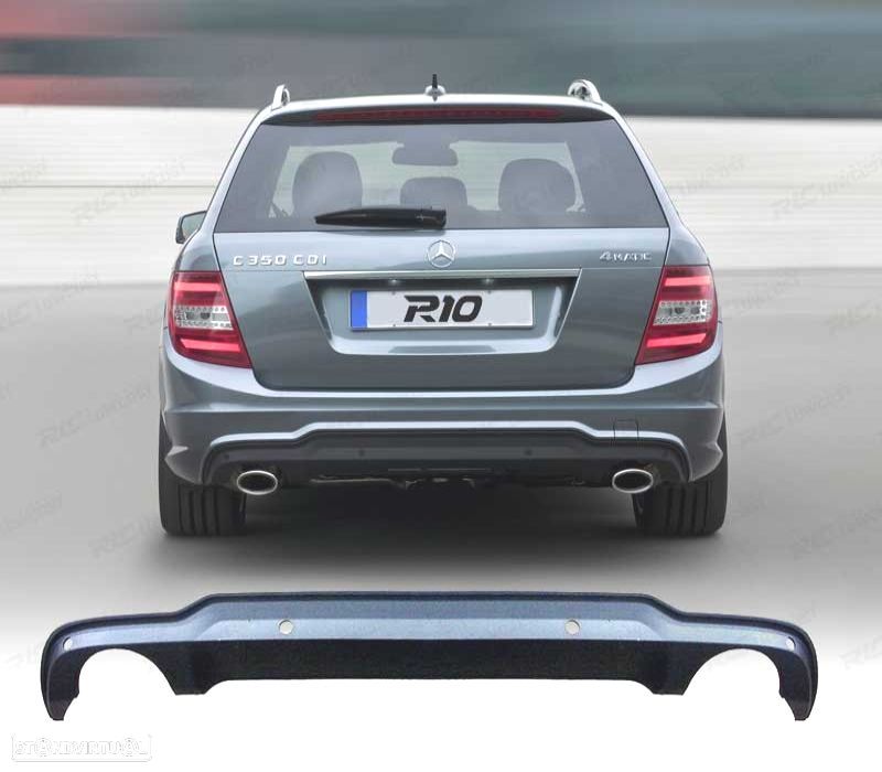 DIFUSOR TRASEIRO MERCEDES CLASE C W204 ESTATE 12- SAIDA ESQUERDA E DIREITA - 1